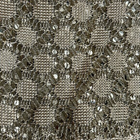 Bari Jay Formal Dress w/ Wrap Shawl Metallic Size 11/12 Vintage Made In USA - Picture 10 of 11